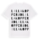 White t-shirt med Lilla Kopperud ordlek t-shirt