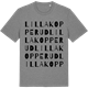 Mid Heather Gray t-shirt med Lilla Kopperud ordlek t-shirt