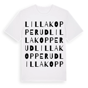 Lilla Kopperud ordlek t-shirt – ekologisk bomull t-shirt från Pinshirt