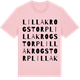 Pink Cotton t-shirt med Lilla Krogstorp ordlek t-shirt