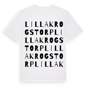 Lilla Krogstorp ordlek t-shirt – ekologisk bomull t-shirt från Pinshirt