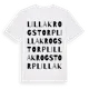 White t-shirt med Lilla Krogstorp ordlek t-shirt