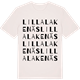 Vintage White t-shirt med Lilla Lakenäs ordlek t-shirt