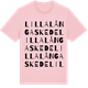 Pink Cotton t-shirt med Lilla Långaskede ordlek t-shirt