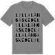 Mid Heather Gray t-shirt med Lilla Långaskede ordlek t-shirt