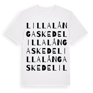 Lilla Långaskede ordlek t-shirt – ekologisk bomull t-shirt från Pinshirt