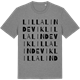 Mid Heather Gray t-shirt med Lilla Lindevik ordlek t-shirt