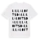 White t-shirt med Lilla Loftsdal ordlek t-shirt