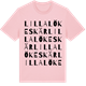 Pink Cotton t-shirt med Lilla Lökeskär ordlek t-shirt