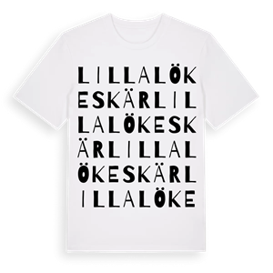Lilla Lökeskär ordlek t-shirt – ekologisk bomull t-shirt från Pinshirt