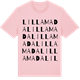 Pink Cotton t-shirt med Lilla Mada ordlek t-shirt