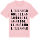 Pink Cotton t-shirt med Lilla Måröd ordlek t-shirt