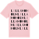 Pink Cotton t-shirt med Lilla Moholm ordlek t-shirt
