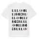 White t-shirt med Lilla Mollungen ordlek t-shirt
