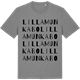 Mid Heather Gray t-shirt med Lilla Munkabo ordlek t-shirt