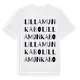 White t-shirt med Lilla Munkabo ordlek t-shirt