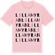 Pink Cotton t-shirt med Lilla Myran ordlek t-shirt