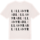 Vintage White t-shirt med Lilla Myran ordlek t-shirt