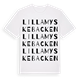 White t-shirt med Lilla Myskebacken ordlek t-shirt