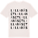 Vintage White t-shirt med Lilla Näset ordlek t-shirt