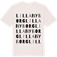 Vintage White t-shirt med Lilla Nyborg ordlek t-shirt