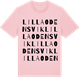 Pink Cotton t-shirt med Lilla Odensvik ordlek t-shirt