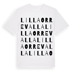 Lilla Orrevalla ordlek t-shirt – ekologisk bomull t-shirt från Pinshirt