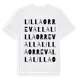 White t-shirt med Lilla Orrevalla ordlek t-shirt