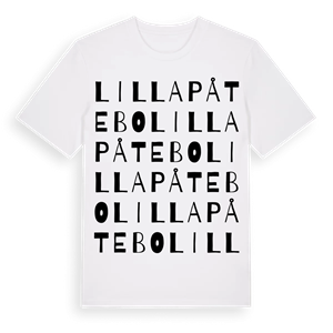 Lilla Påtebo ordlek t-shirt – ekologisk bomull t-shirt från Pinshirt