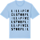 Blue Soul t-shirt med Lilla Påvelstorp ordlek t-shirt