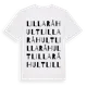 White t-shirt med Lilla Råhult ordlek t-shirt