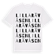 White t-shirt med Lilla Rävåsen ordlek t-shirt