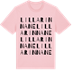 Pink Cotton t-shirt med Lilla Rinnane ordlek t-shirt