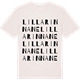 Vintage White t-shirt med Lilla Rinnane ordlek t-shirt