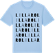 Blue Soul t-shirt med Lilla Ro ordlek t-shirt