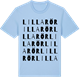 Blue Soul t-shirt med Lilla Rör ordlek t-shirt
