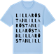 Blue Soul t-shirt med Lilla Röstan ordlek t-shirt