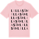 Pink Cotton t-shirt med Lilla Säm ordlek t-shirt