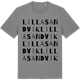 Mid Heather Gray t-shirt med Lilla Sandvik ordlek t-shirt