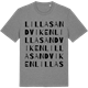 Mid Heather Gray t-shirt med Lilla Sandviken ordlek t-shirt