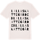 Vintage White t-shirt med Lilla Skattegården ordlek t-shirt