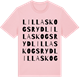 Pink Cotton t-shirt med Lilla Skogsryd ordlek t-shirt