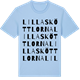 Blue Soul t-shirt med Lilla Sköttlorna ordlek t-shirt