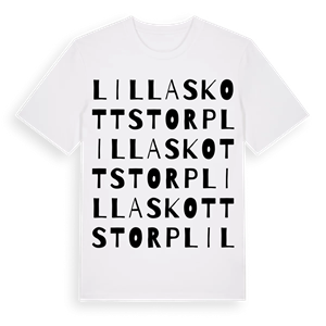 Lilla Skottstorp ordlek t-shirt – ekologisk bomull t-shirt från Pinshirt