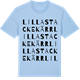 Blue Soul t-shirt med Lilla Stackekärr ordlek t-shirt