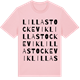 Pink Cotton t-shirt med Lilla Stockevik ordlek t-shirt