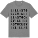 Mid Heather Gray t-shirt med Lilla Stockevik ordlek t-shirt