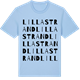 Blue Soul t-shirt med Lilla Strand ordlek t-shirt