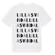 White t-shirt med Lilla Svindal ordlek t-shirt