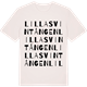 Vintage White t-shirt med Lilla Svintången ordlek t-shirt